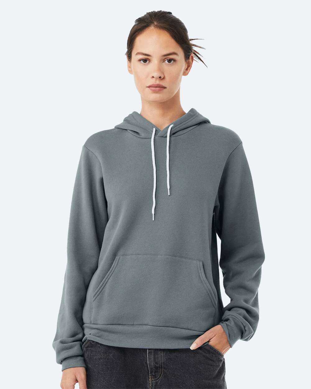 Unisex Sponge Fleece Hoodie - OnModelFront - B86306802 - Blue Storm