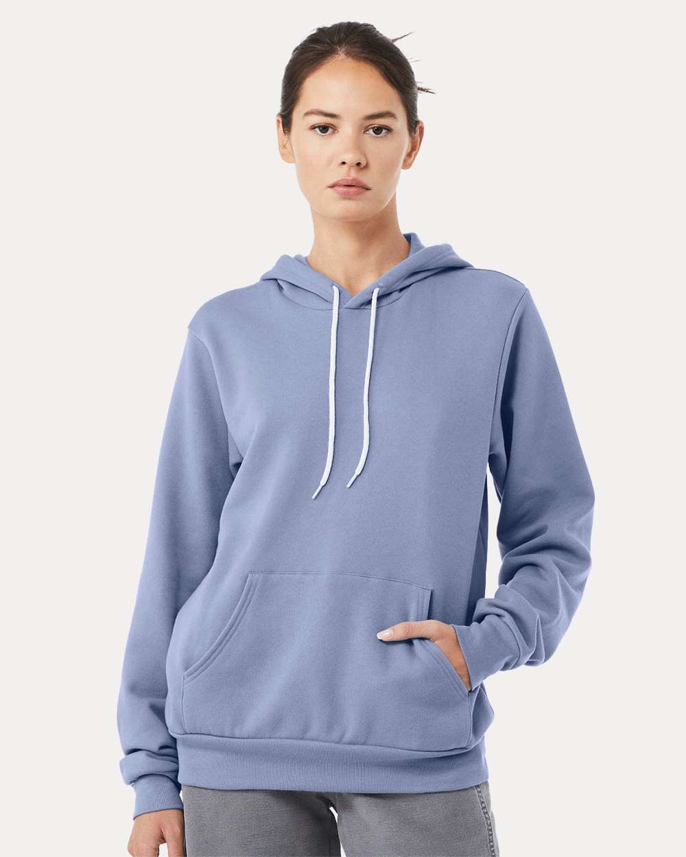 Unisex Sponge Fleece Hoodie - OnModelFront - B86306812 - Lavender Blue