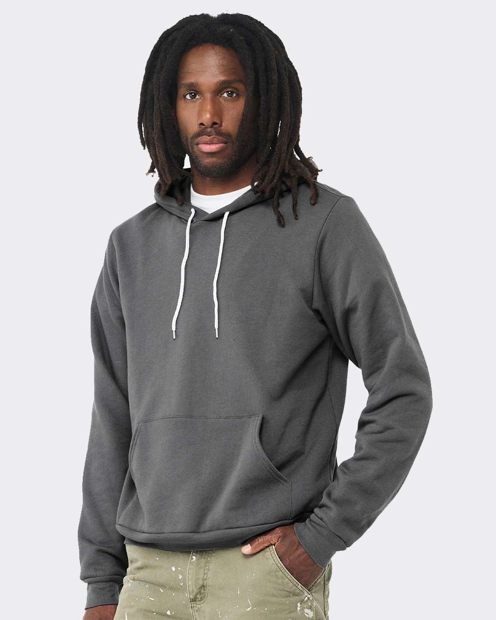Unisex Sponge Fleece Hoodie - OnModelSide - B86306122 - Asphalt