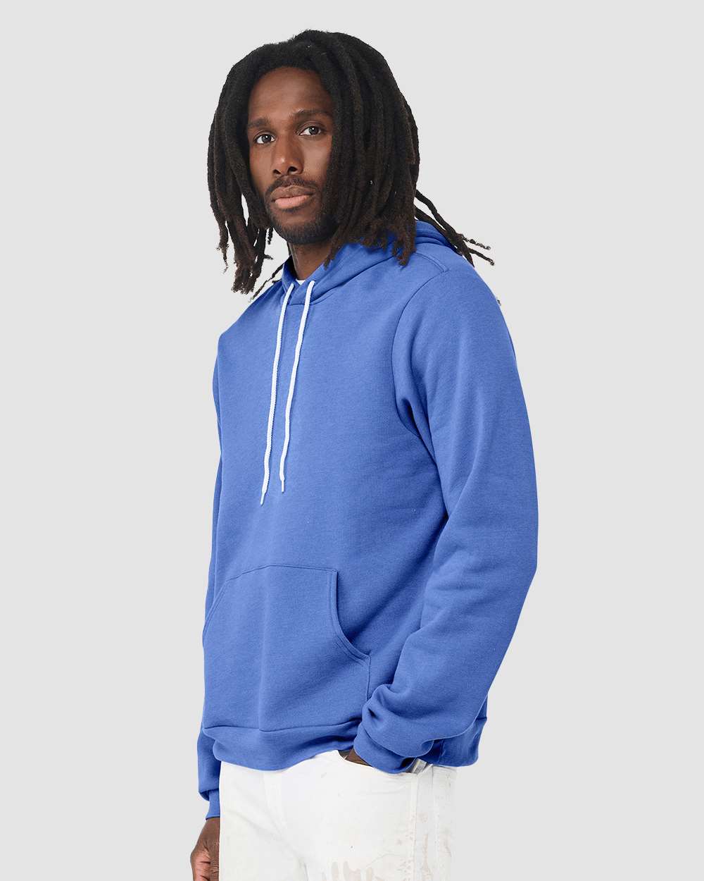 Unisex Sponge Fleece Hoodie - OnModelSide - B86306142 - Heather Columbia Blue