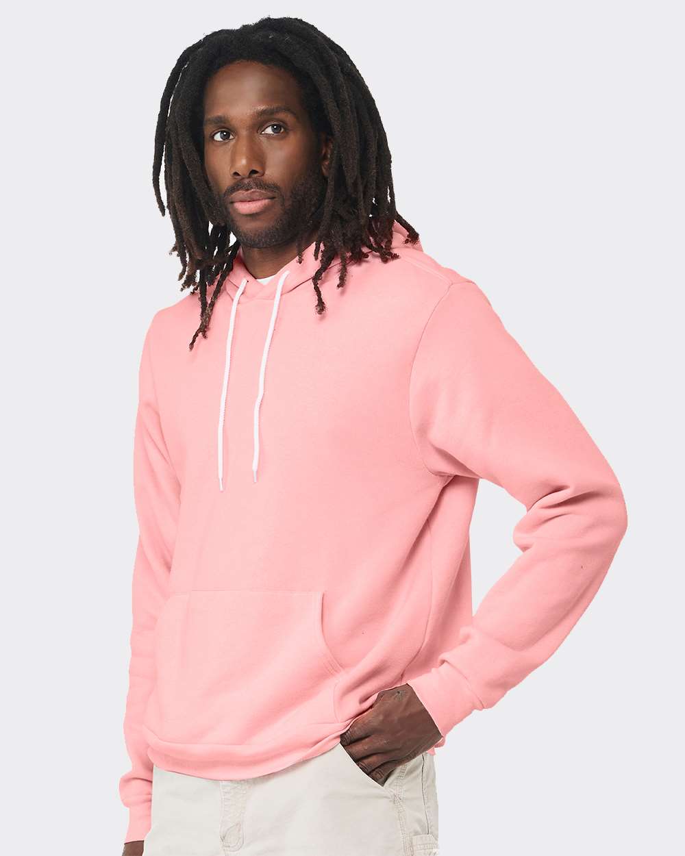 Unisex Sponge Fleece Hoodie - OnModelSide - B86306252 - Pink