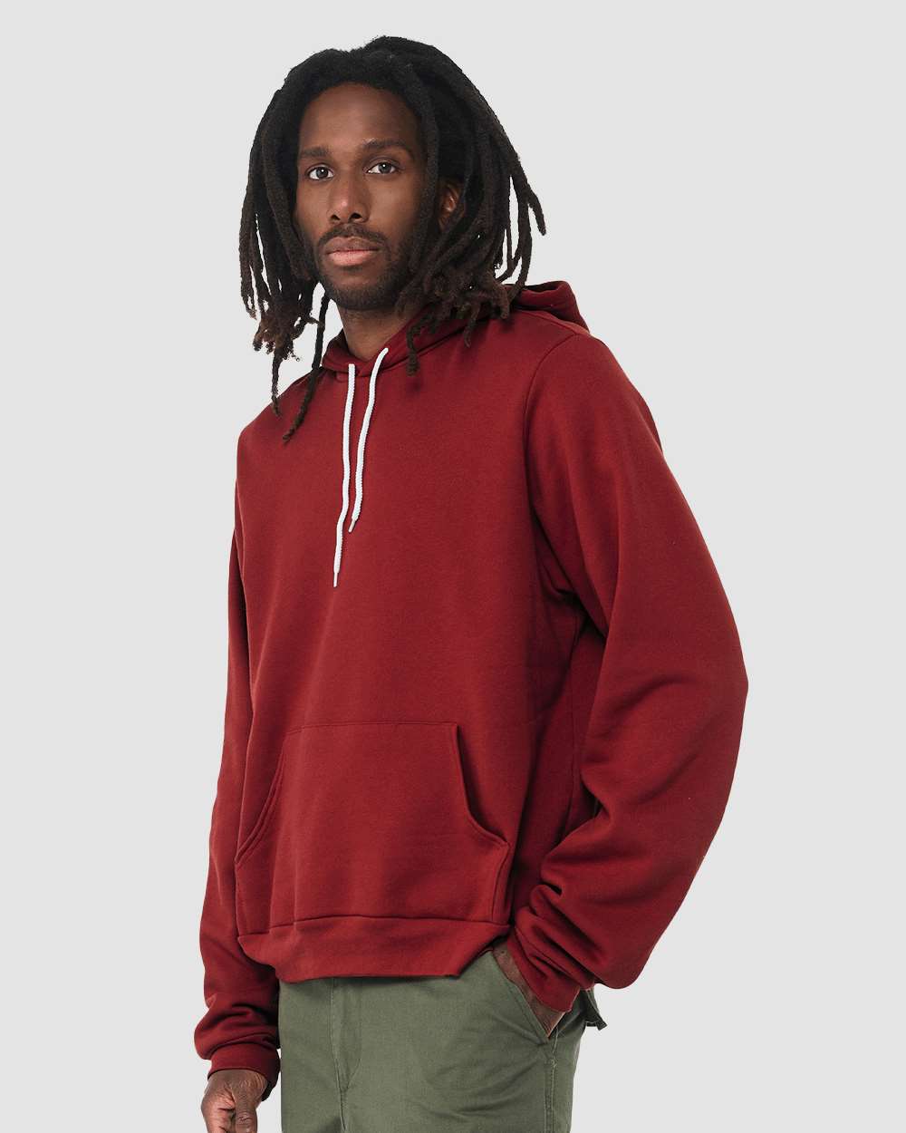 Unisex Sponge Fleece Hoodie - OnModelSide - B86306682 - Cardinal