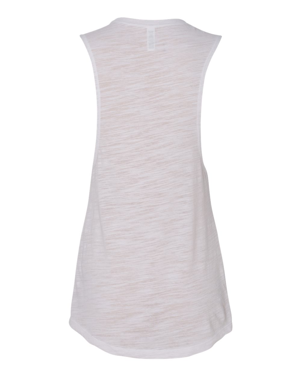 Women's Flowy Scoop Muscle Tank - Back - B55806023 - White Slub