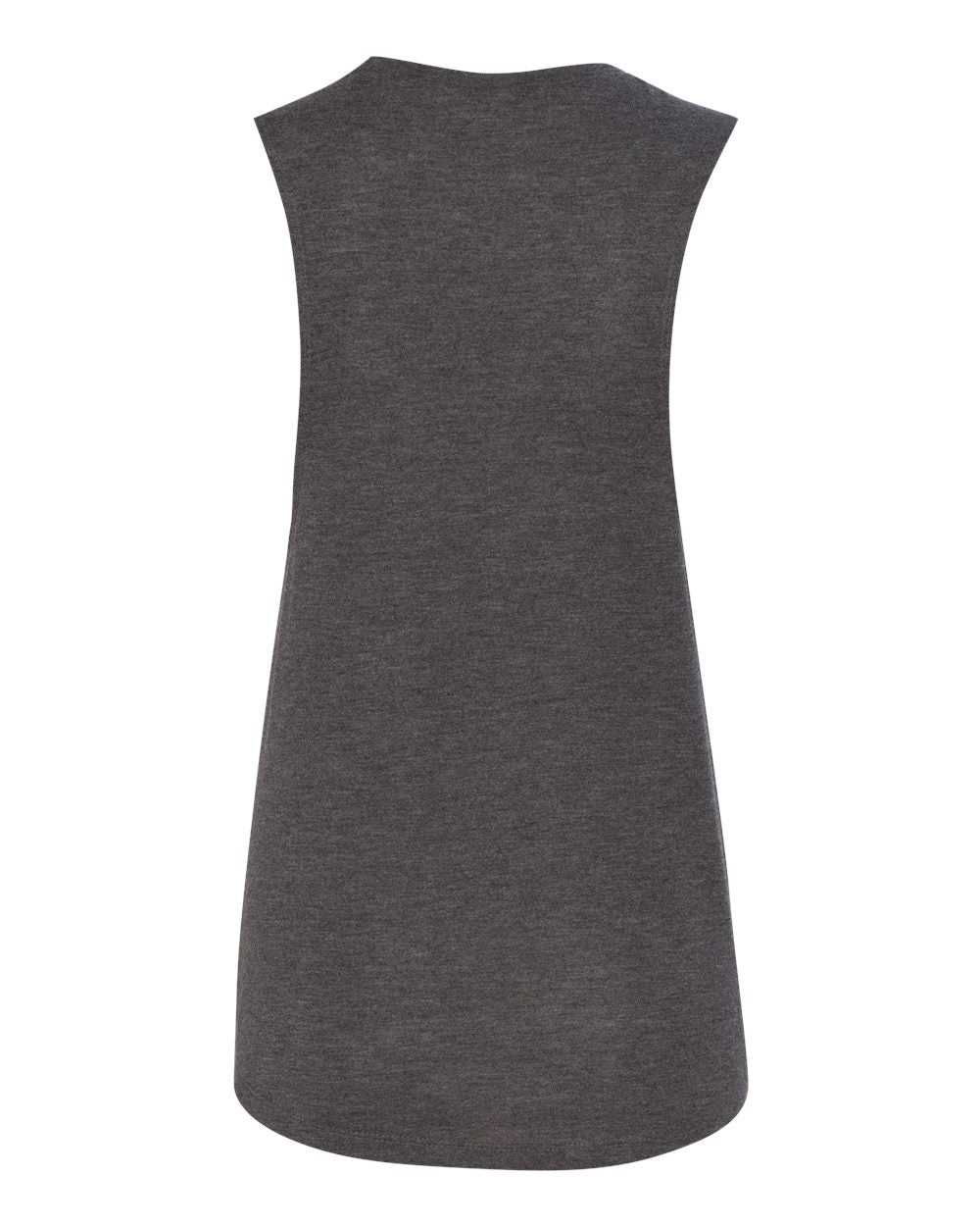 Women's Flowy Scoop Muscle Tank - Back - B55806093 - Dark Grey Heather