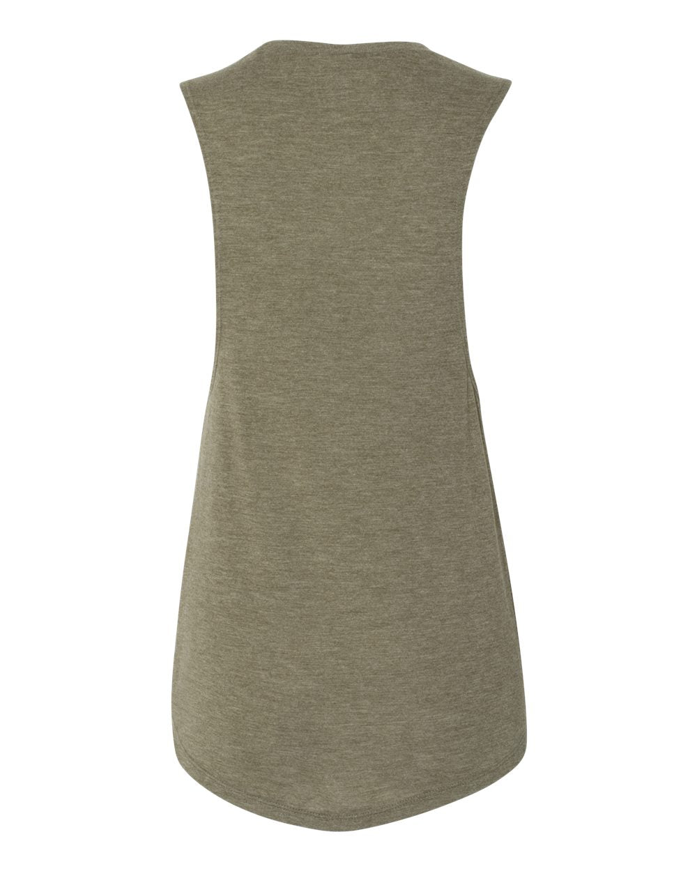 Women's Flowy Scoop Muscle Tank - Back - B55806603 - Heather Olive
