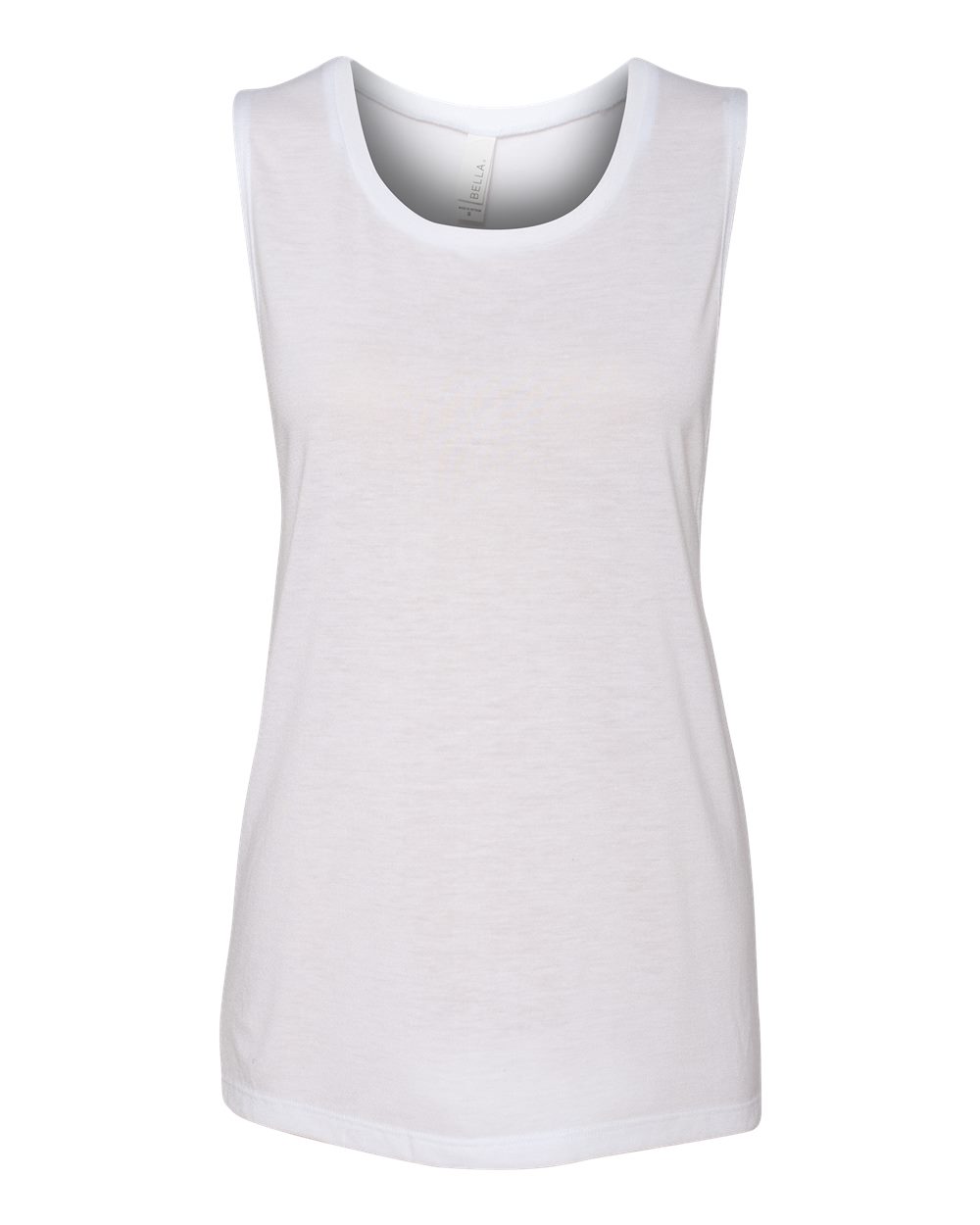 Women's Flowy Scoop Muscle Tank - Front - B55806003 - White