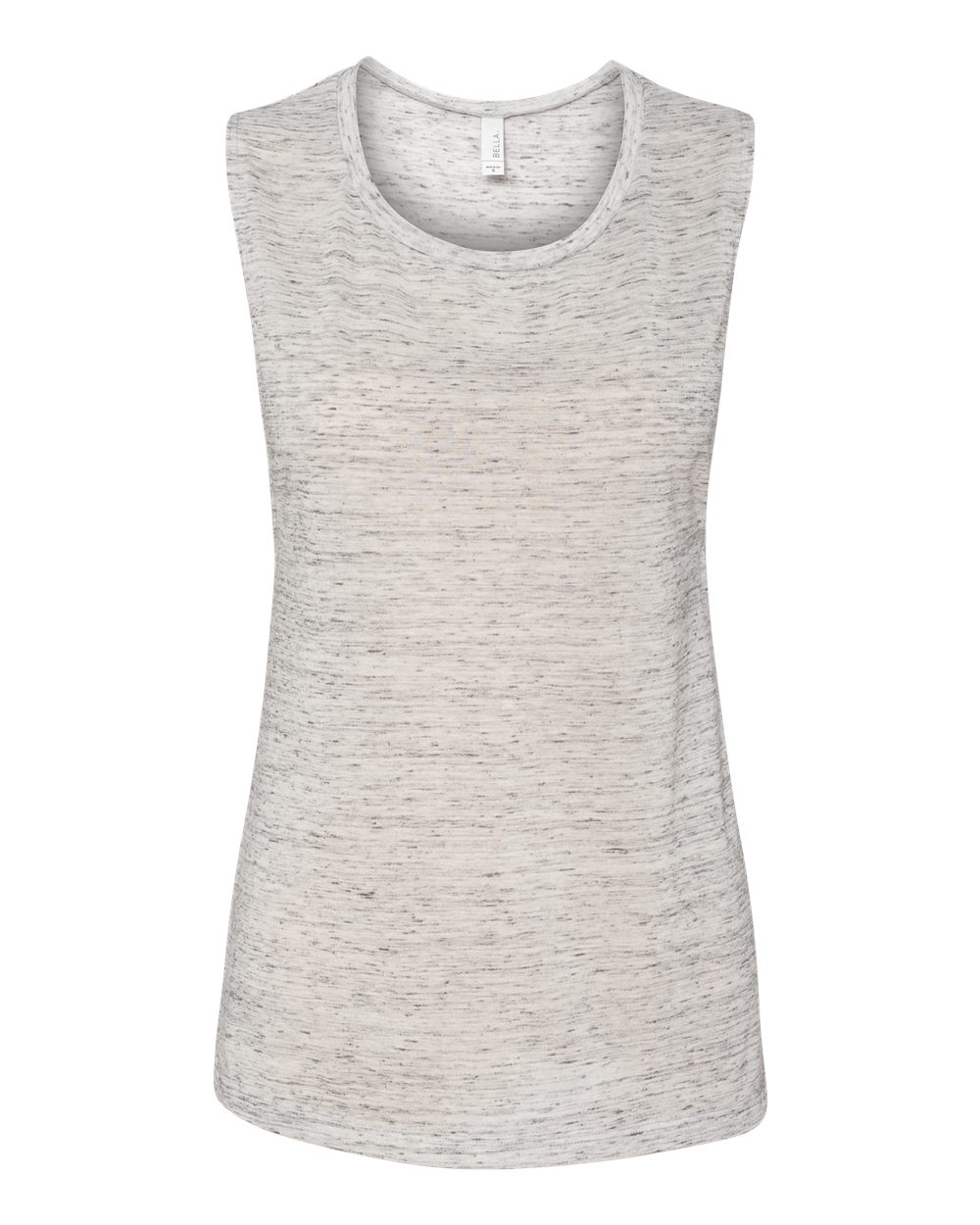 Women's Flowy Scoop Muscle Tank - Front - B55806013 - White Marble