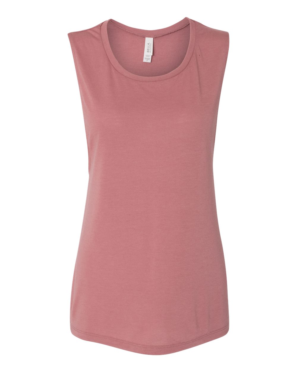 Women's Flowy Scoop Muscle Tank - Front - B55806263 - Mauve