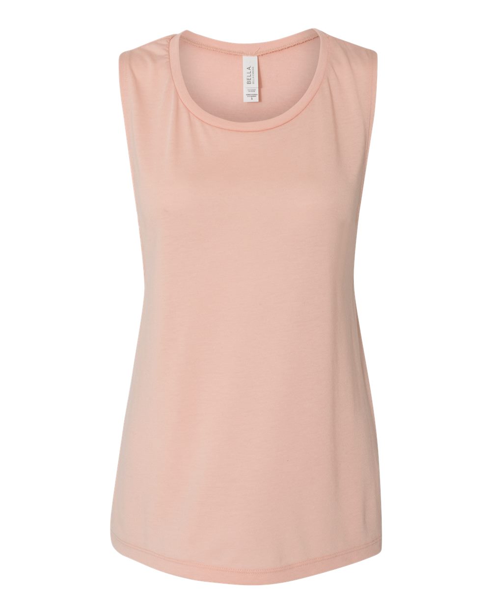 Women's Flowy Scoop Muscle Tank - Front - B55806333 - Peach