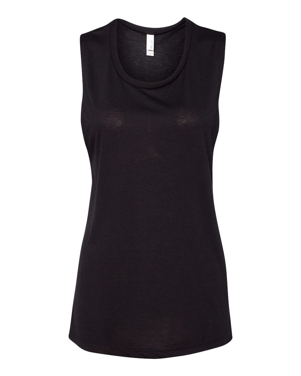 Women's Flowy Scoop Muscle Tank - Front - B55806503 - Black