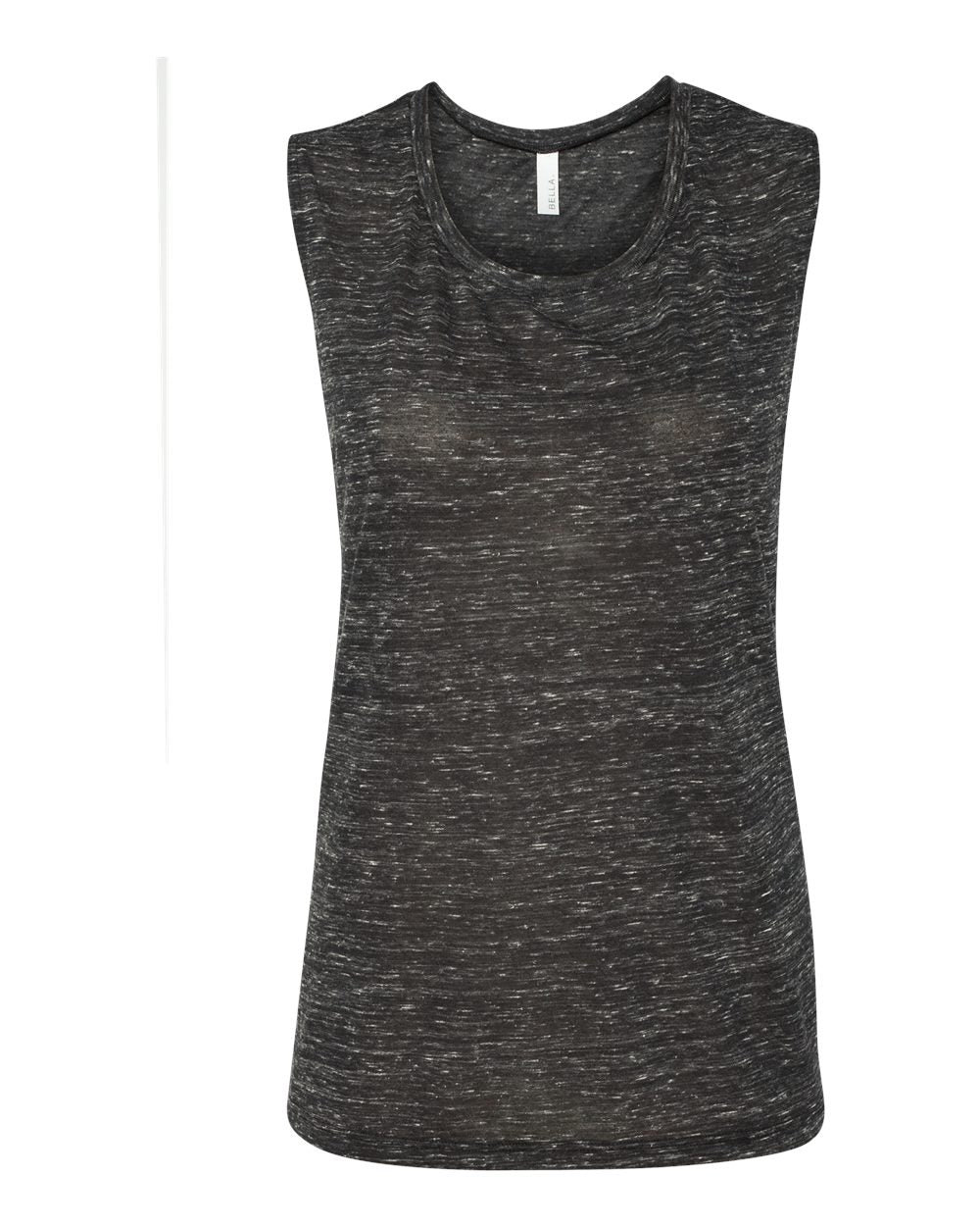 Women's Flowy Scoop Muscle Tank - Front - B55806513 - Black Marble