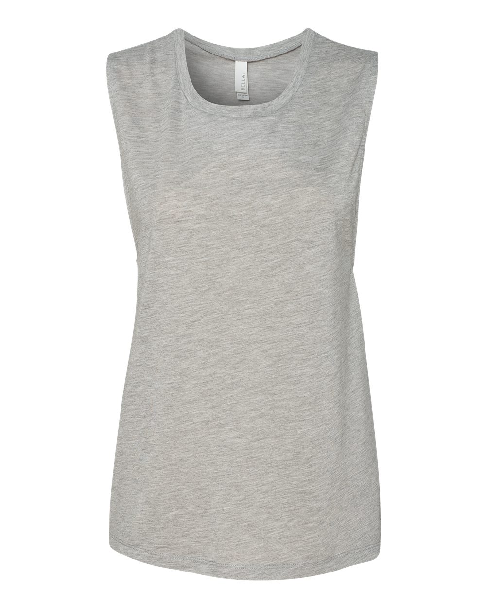 Women's Flowy Scoop Muscle Tank - Front - B55806583 - Athletic Heather