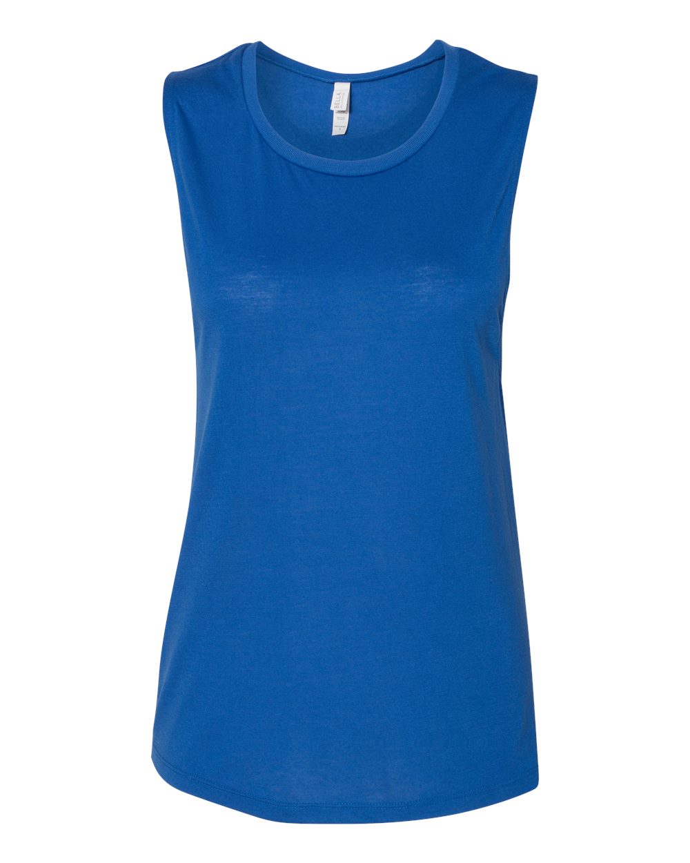 Women's Flowy Scoop Muscle Tank - Front - B55806683 - True Royal