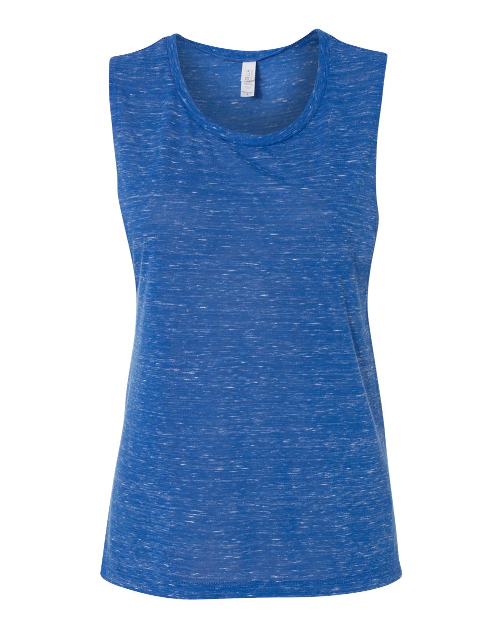 Women's Flowy Scoop Muscle Tank - Front - B55806753 - True Royal Marble
