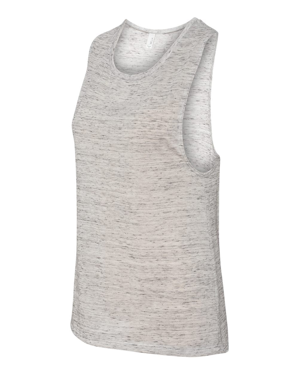 Women's Flowy Scoop Muscle Tank - Side - B55806013 - White Marble