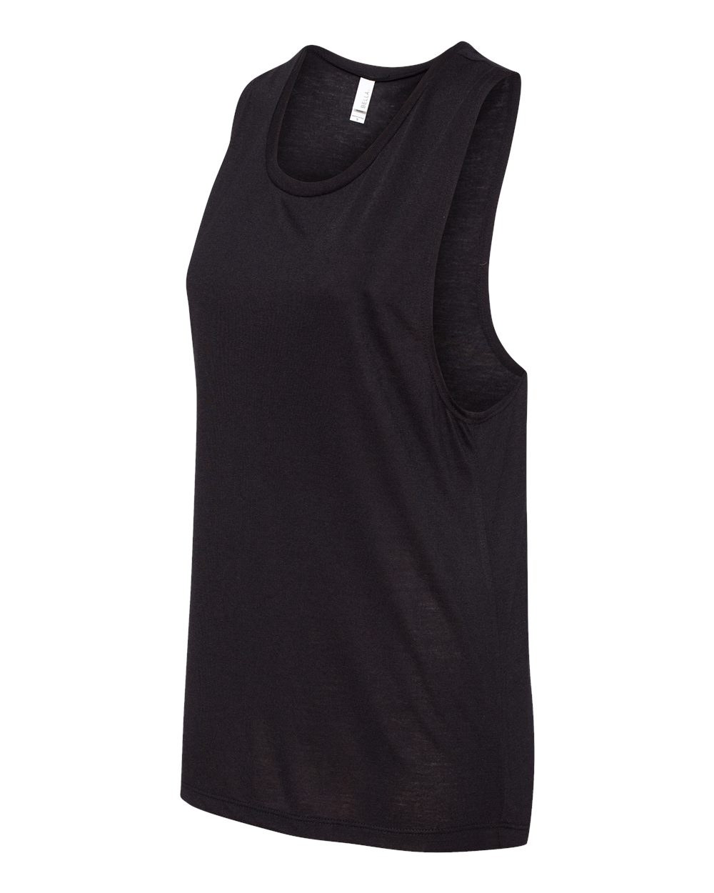 Women's Flowy Scoop Muscle Tank - Side - B55806503 - Black