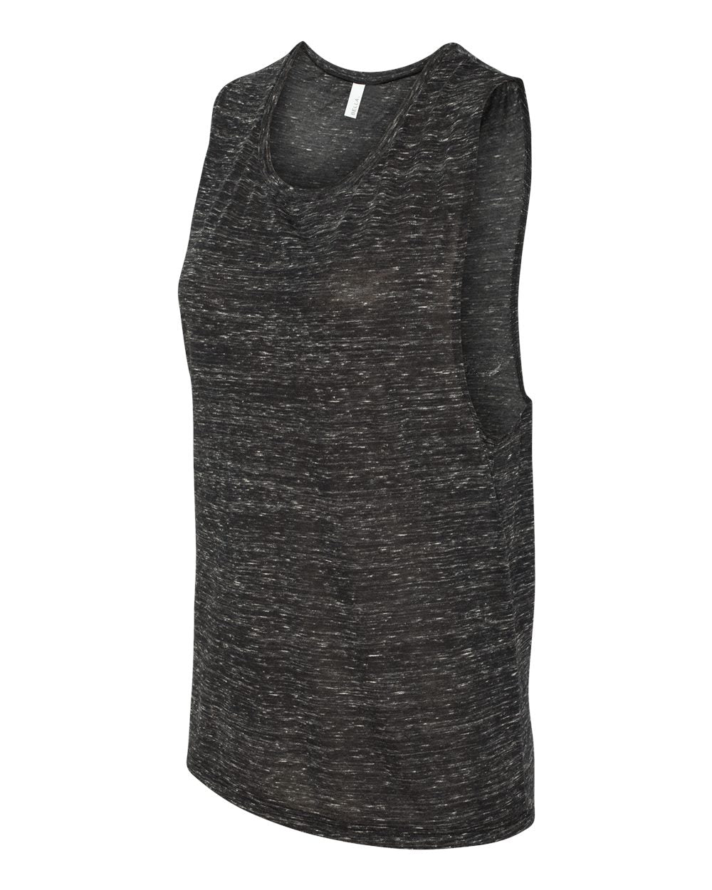 Women's Flowy Scoop Muscle Tank - Side - B55806513 - Black Marble