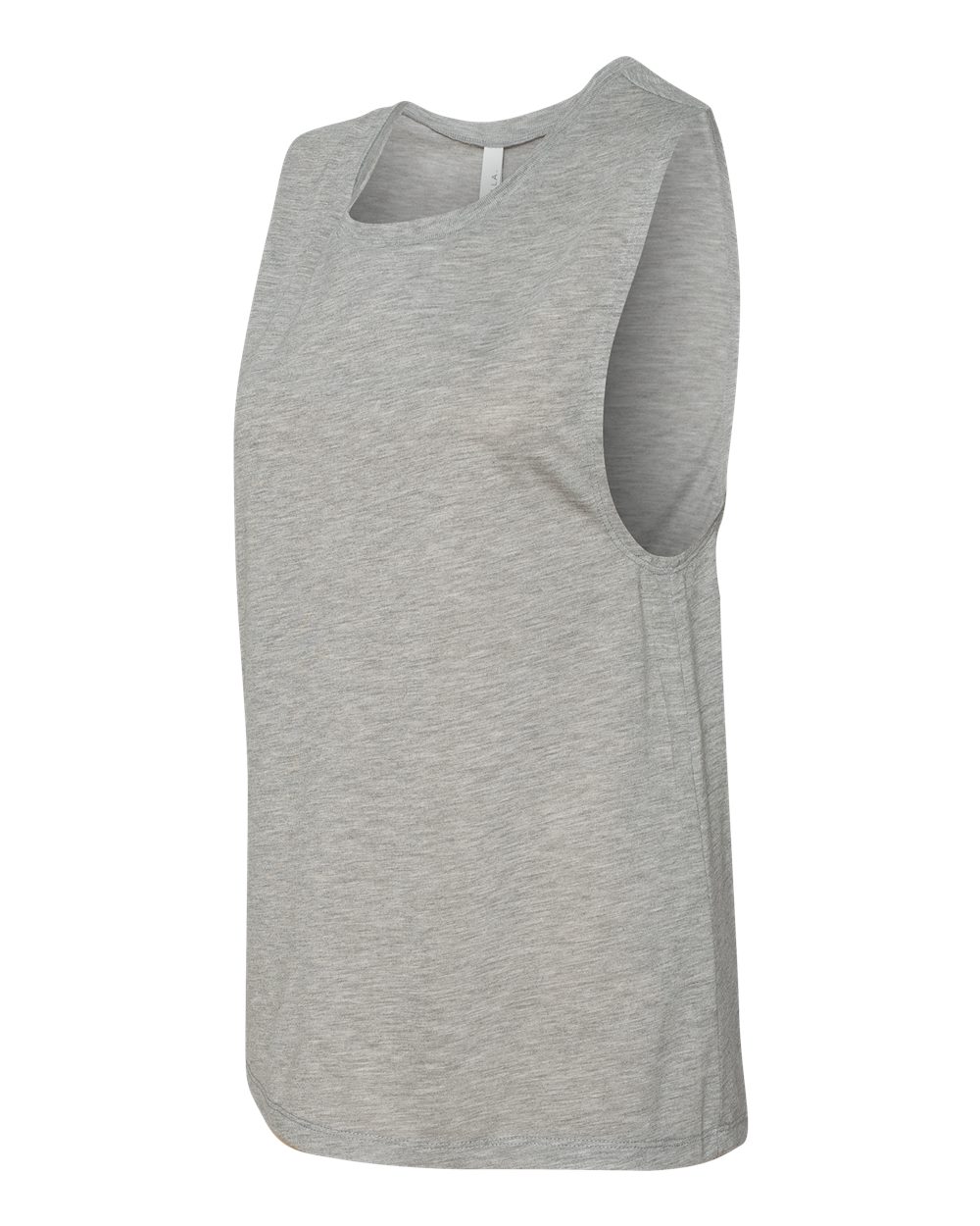 Women's Flowy Scoop Muscle Tank - Side - B55806583 - Athletic Heather