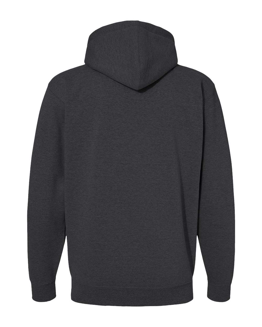 Unisex Heavyweight Full-Zip Hooded Sweatshirt - Back - B20476092 - Charcoal Heather
