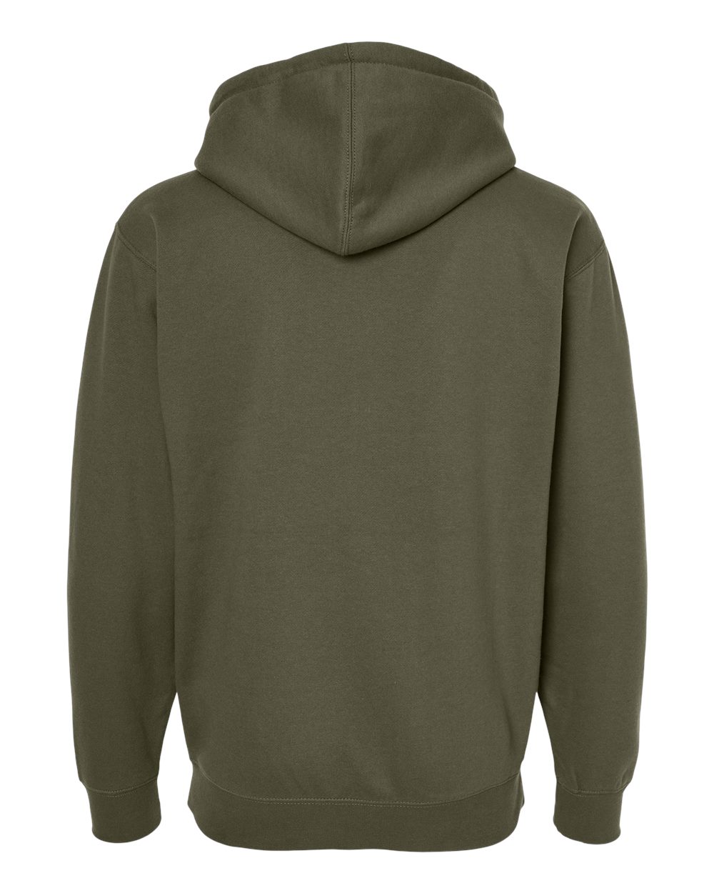 Unisex Heavyweight Full-Zip Hooded Sweatshirt - Back - B20476642 - Army