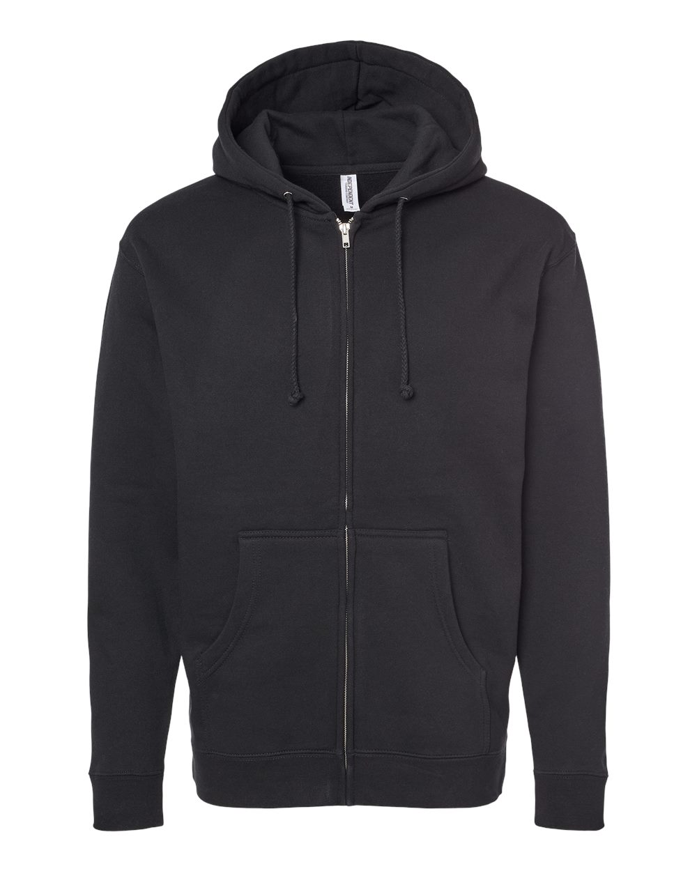Unisex Heavyweight Full-Zip Hooded Sweatshirt - Front - B20476502 - Black