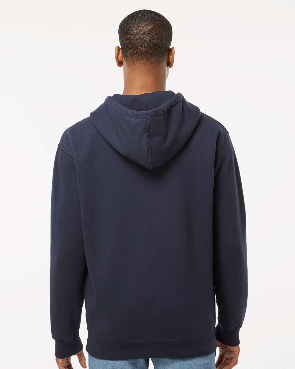 Unisex Heavyweight Full-Zip Hooded Sweatshirt - OnModelBack - B20476652 - Navy