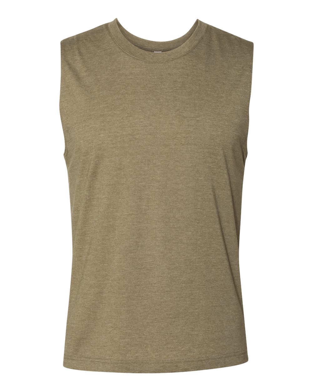 Jersey Muscle Tank - Front - B80906642 - Heather Olive