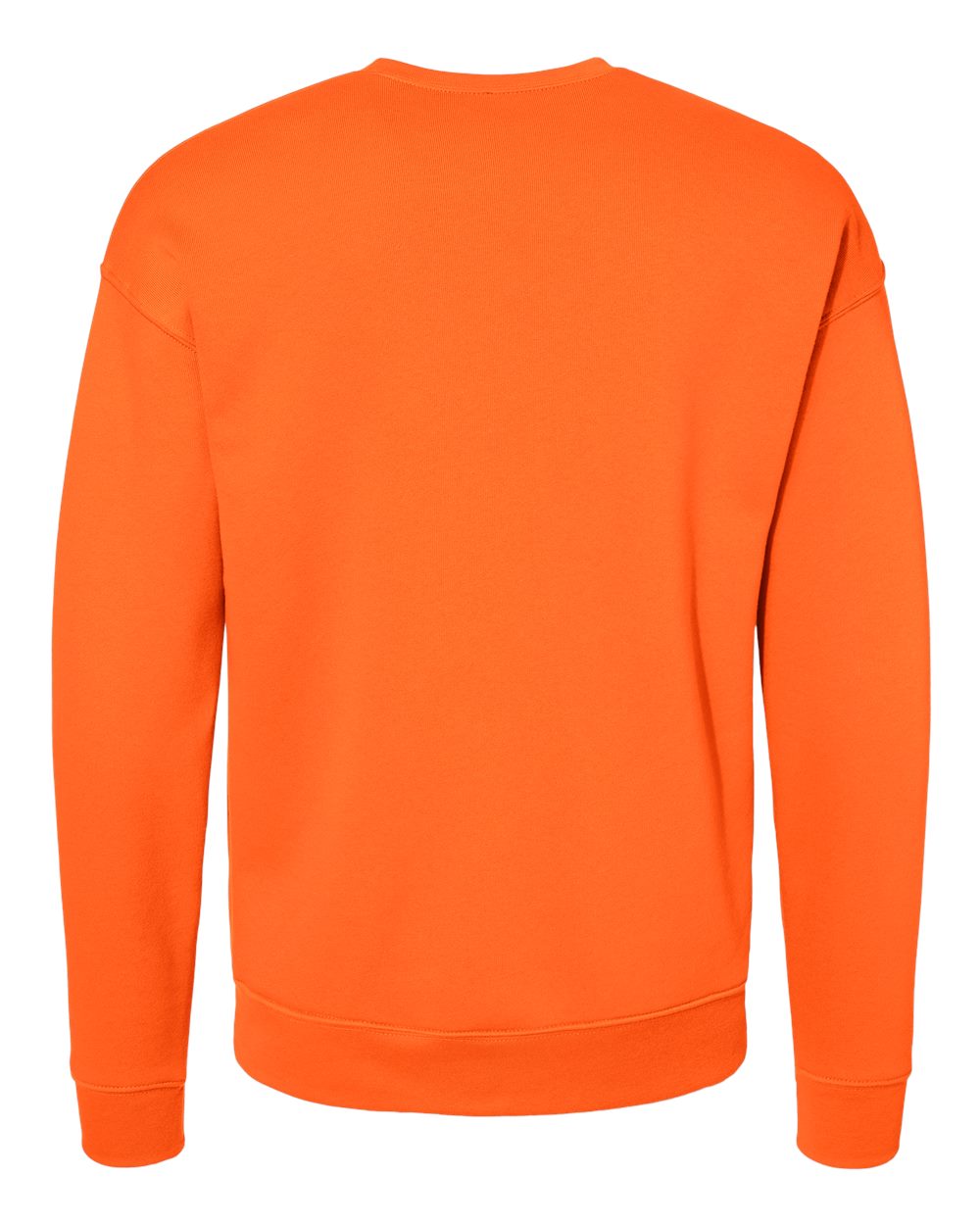 Unisex Sponge Fleece Drop Shoulder Crewneck Sweatshirt - Back - B37906662 - Orange