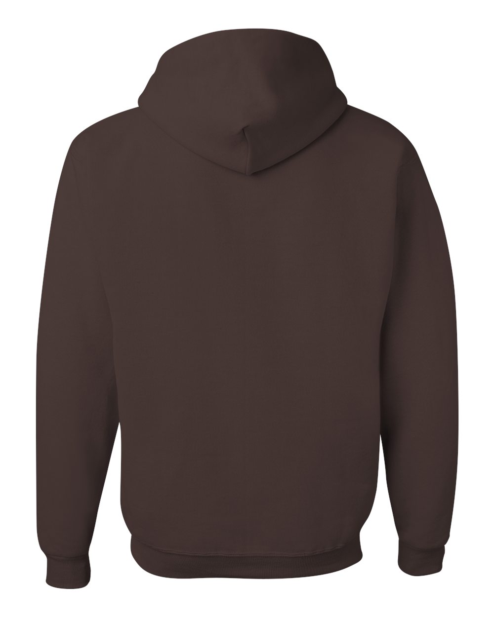 Unisex NuBlend® Hooded Sweatshirt - Back - B22035553 - Chocolate