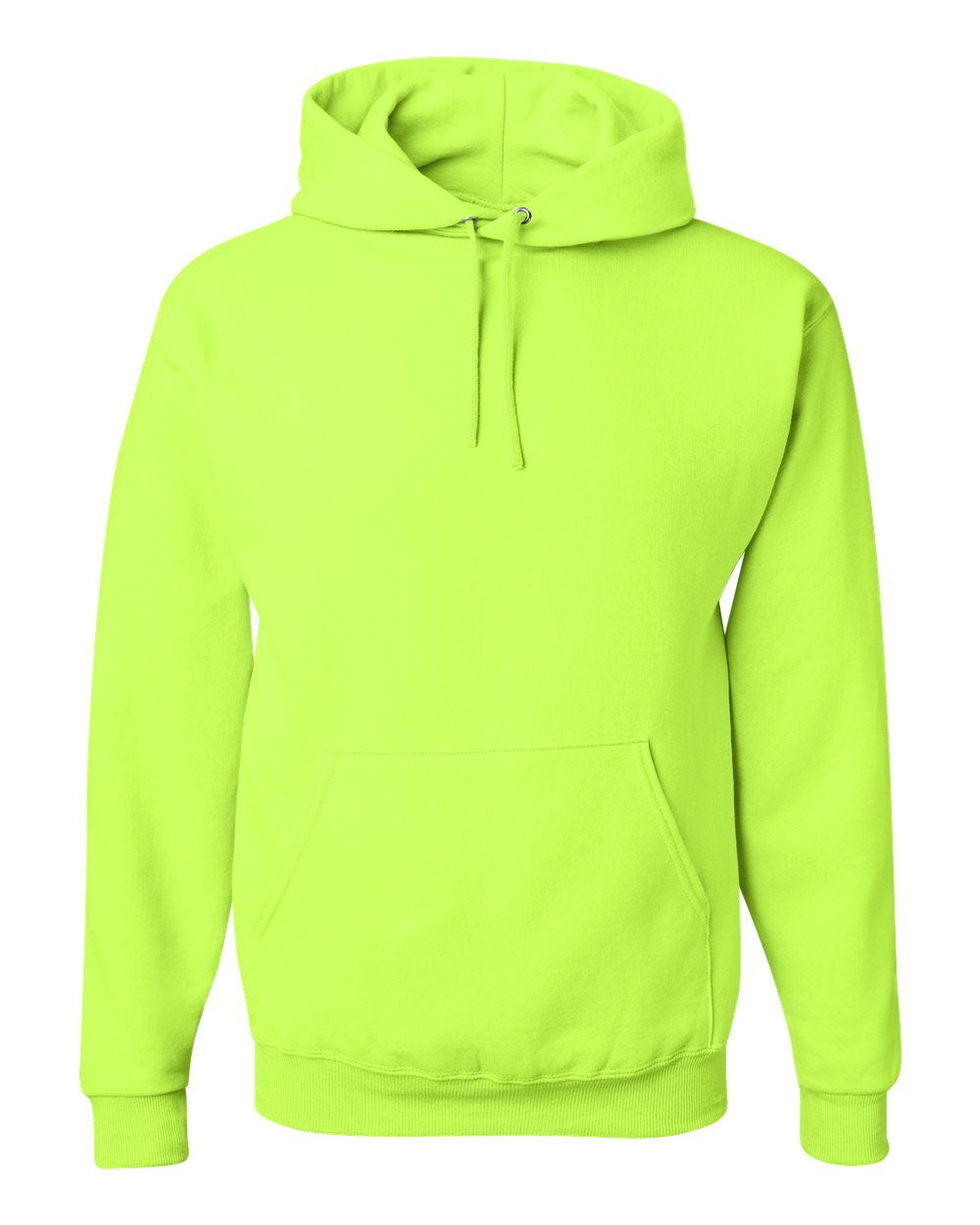 Unisex NuBlend® Hooded Sweatshirt - Front - B22035163 - Safety Green