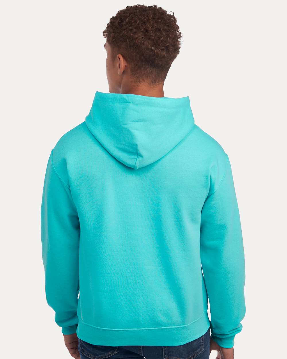 Unisex NuBlend® Hooded Sweatshirt - OnModelBack - B22035813 - Scuba Blue