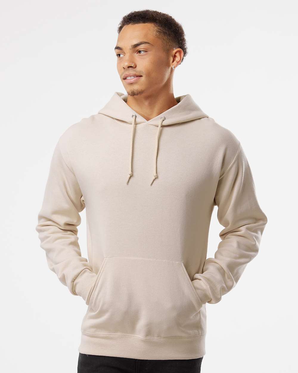 Unisex NuBlend® Hooded Sweatshirt - OnModelFront - B22035733 - Sandstone