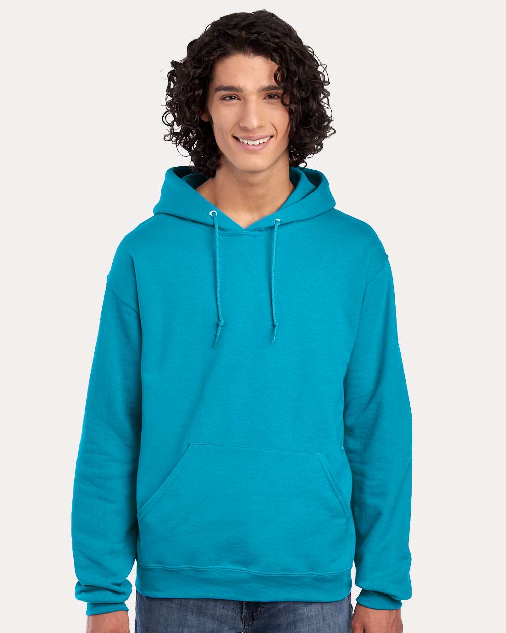 Unisex NuBlend® Hooded Sweatshirt - OnModelFront - B22035763 - California Blue