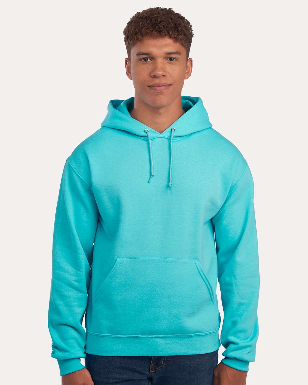 Unisex NuBlend® Hooded Sweatshirt - OnModelFront - B22035813 - Scuba Blue