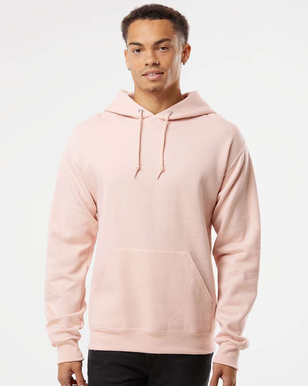 Unisex NuBlend® Hooded Sweatshirt - OnModelFront - B22035983 - Blush Pink