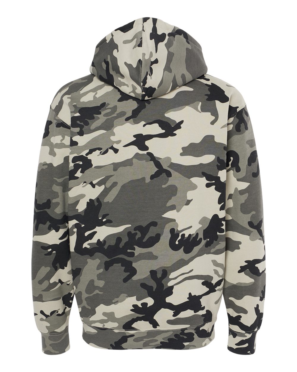 Unisex Heavyweight Hooded Sweatshirt - Back - B22276012 - Snow Camo