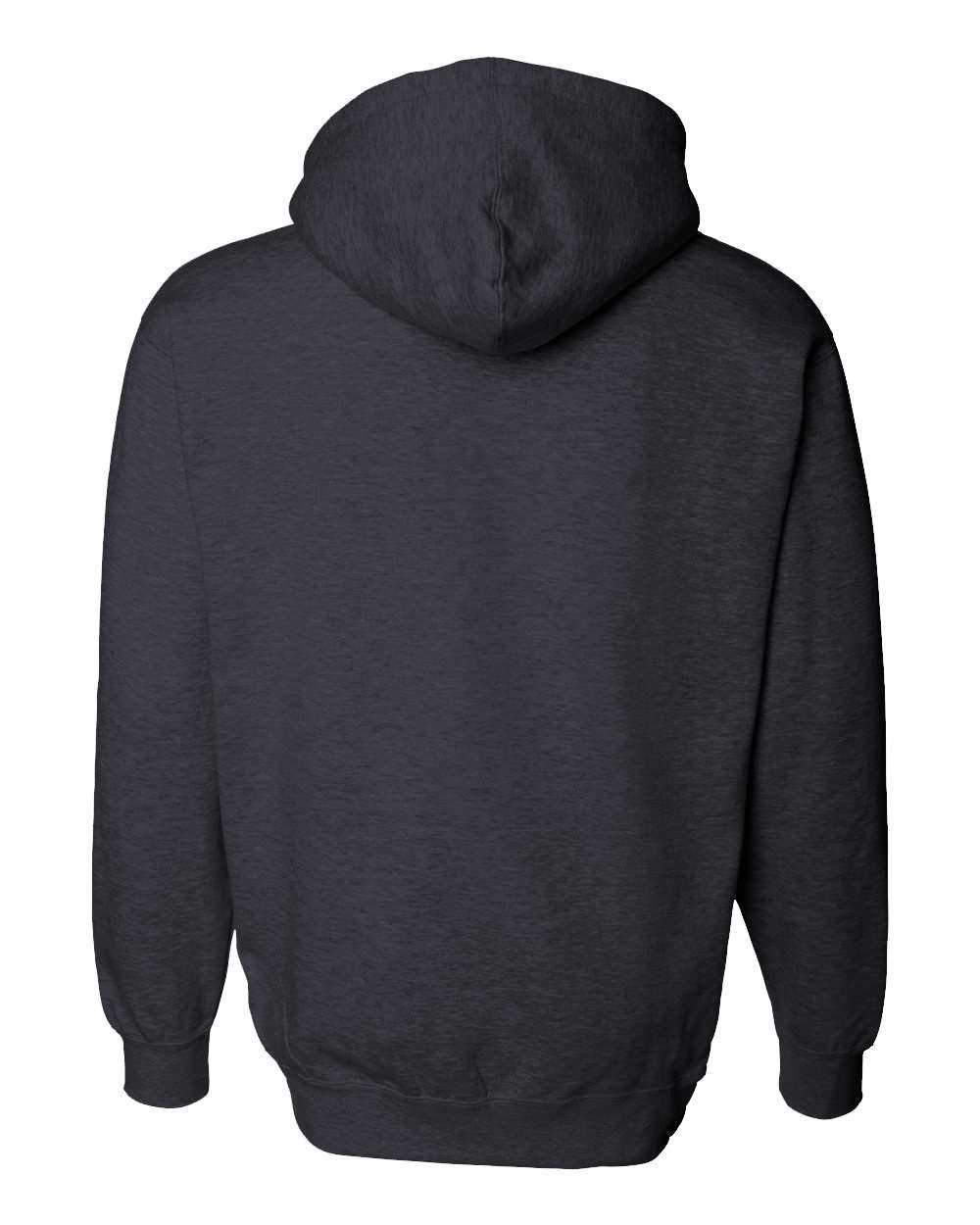 Unisex Heavyweight Hooded Sweatshirt - Back - B22276092 - Charcoal Heather