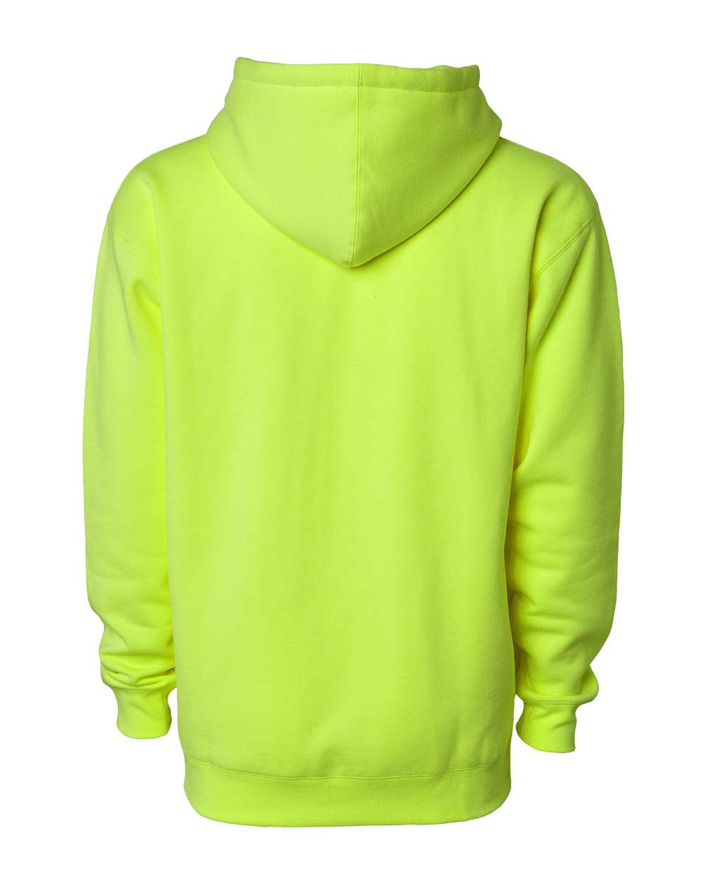 Unisex Heavyweight Hooded Sweatshirt - Back - B22276172 - Safety Yellow