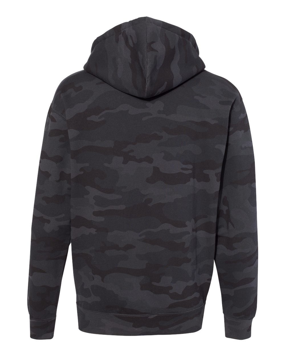 Unisex Heavyweight Hooded Sweatshirt - Back - B22276512 - Black Camo