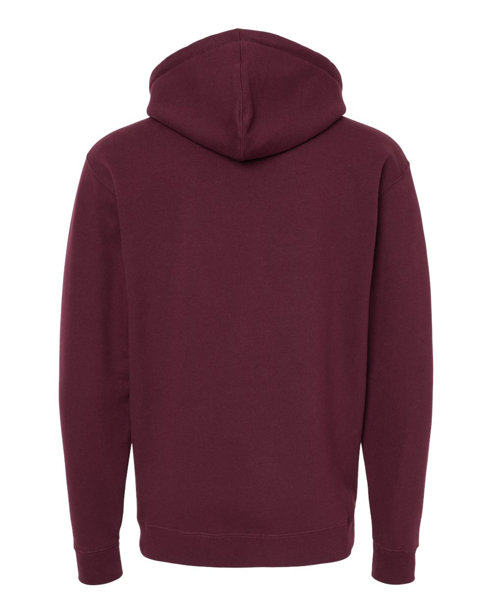 Unisex Heavyweight Hooded Sweatshirt - Back - B22276532 - Maroon