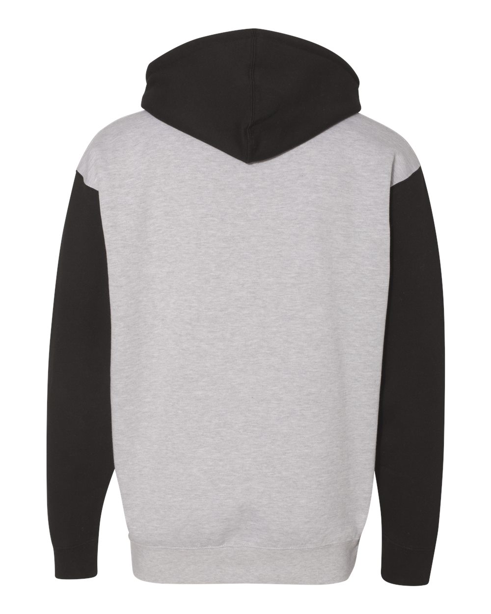 Unisex Heavyweight Hooded Sweatshirt - Back - B22276582 - Grey Heather/ Black