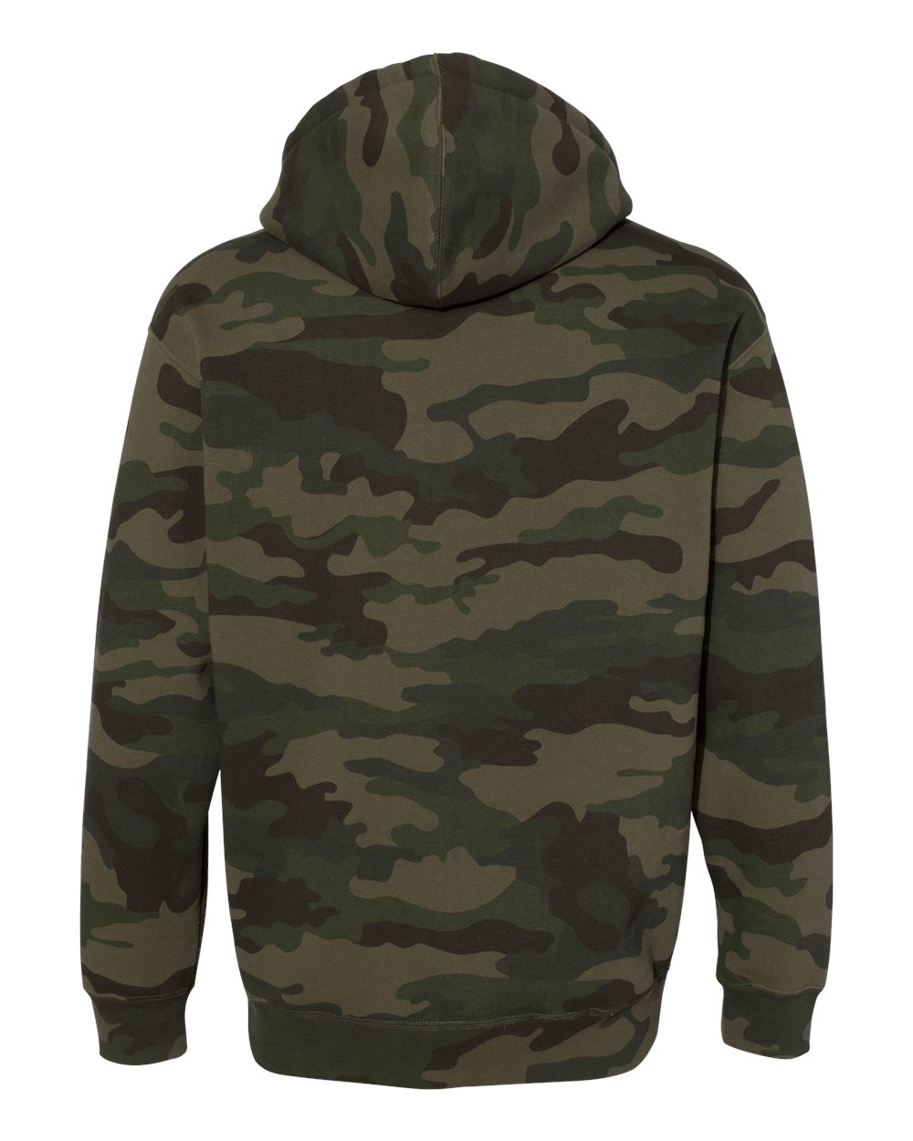 Unisex Heavyweight Hooded Sweatshirt - Back - B22276612 - Forest Camo