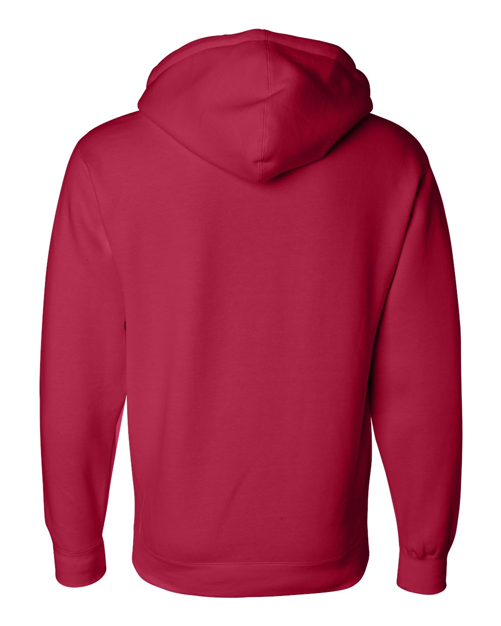 Unisex Heavyweight Hooded Sweatshirt - Back - B22276702 - Red