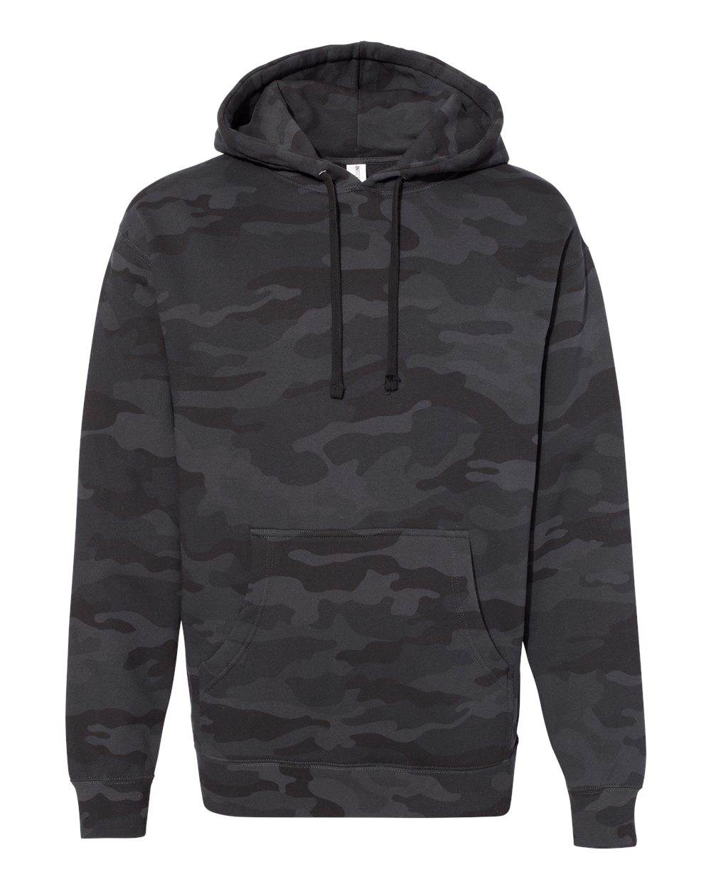 Unisex Heavyweight Hooded Sweatshirt - Front - B22276512 - Black Camo