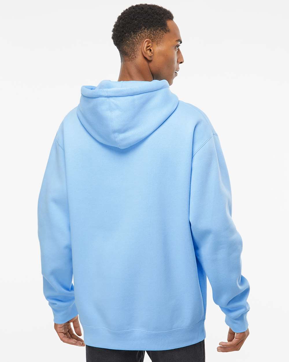 Unisex Heavyweight Hooded Sweatshirt - OnModelBack - B22276052 - Blue Aqua