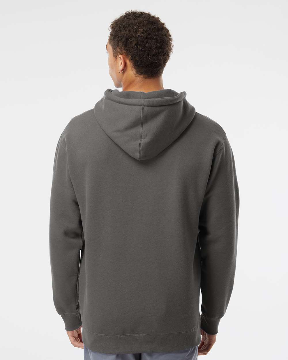 Unisex Heavyweight Hooded Sweatshirt - OnModelBack - B22276102 - Charcoal
