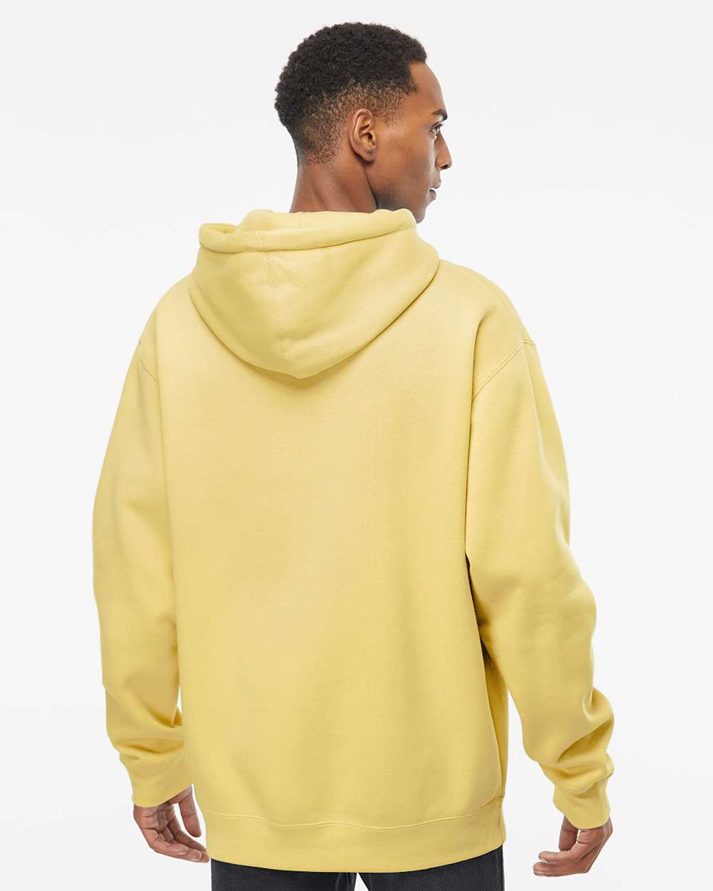 Unisex Heavyweight Hooded Sweatshirt - OnModelBack - B22276402 - Light Yellow