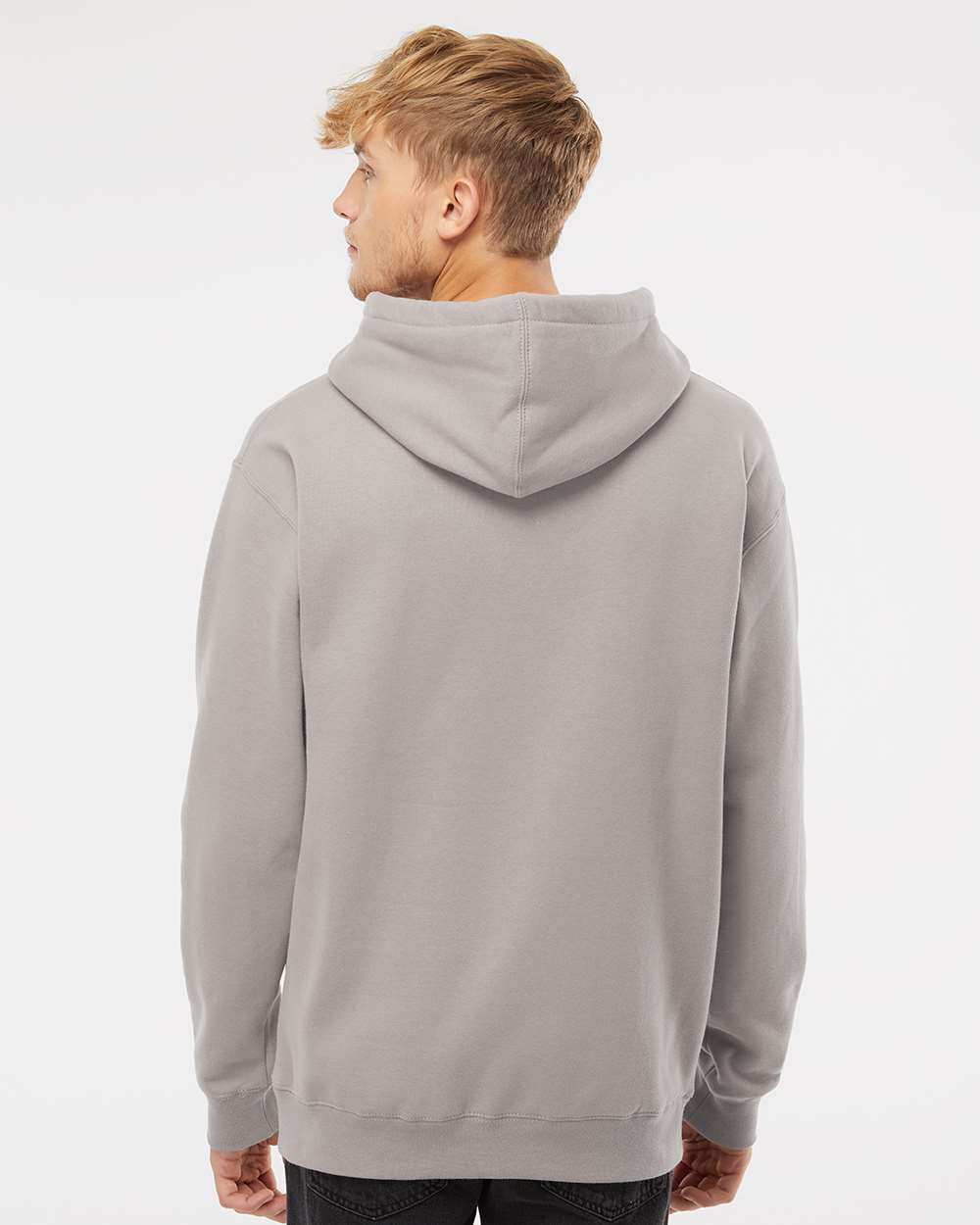 Unisex Heavyweight Hooded Sweatshirt - OnModelBack - B22276412 - Cement