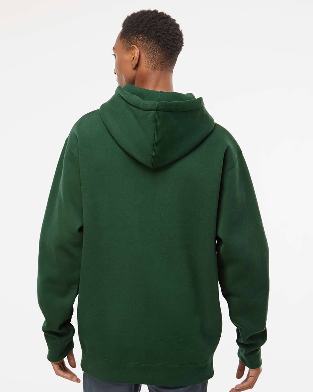 Unisex Heavyweight Hooded Sweatshirt - OnModelBack - B22276542 - Dark Green