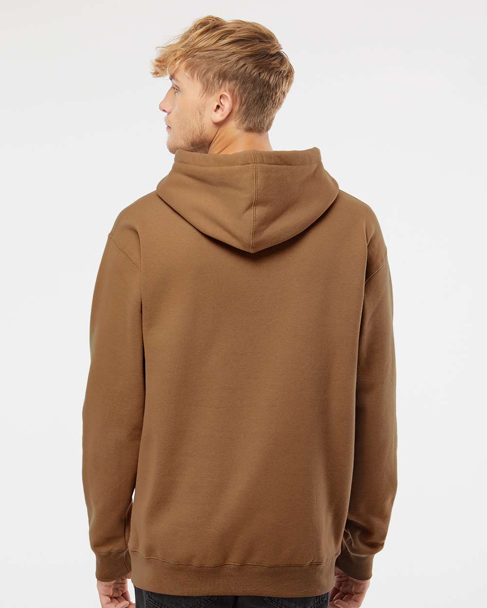 Unisex Heavyweight Hooded Sweatshirt - OnModelBack - B22276562 - Saddle